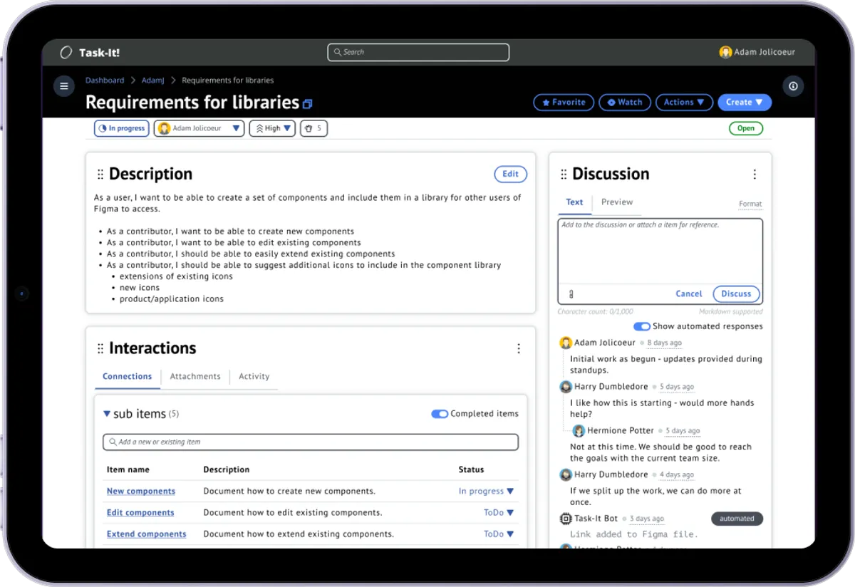 Task It project illustration